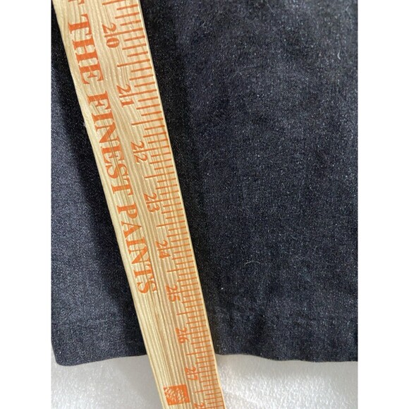 Alfred Dunner Womens Pants 22w Black Denim Pull On Cropped Ankle Slash Pockets - Picture 6 of 7